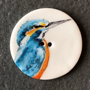 Giant Kingfisher Large Circular Button